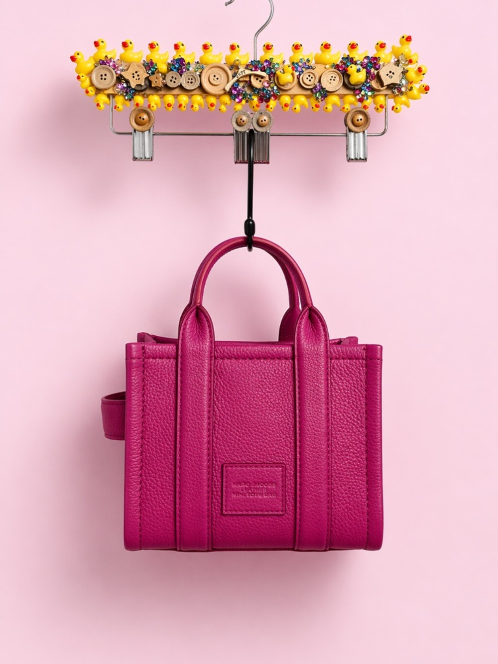 Marc Jacobs Magenta Pebbled Leather Satchel - Picture 2 of 2